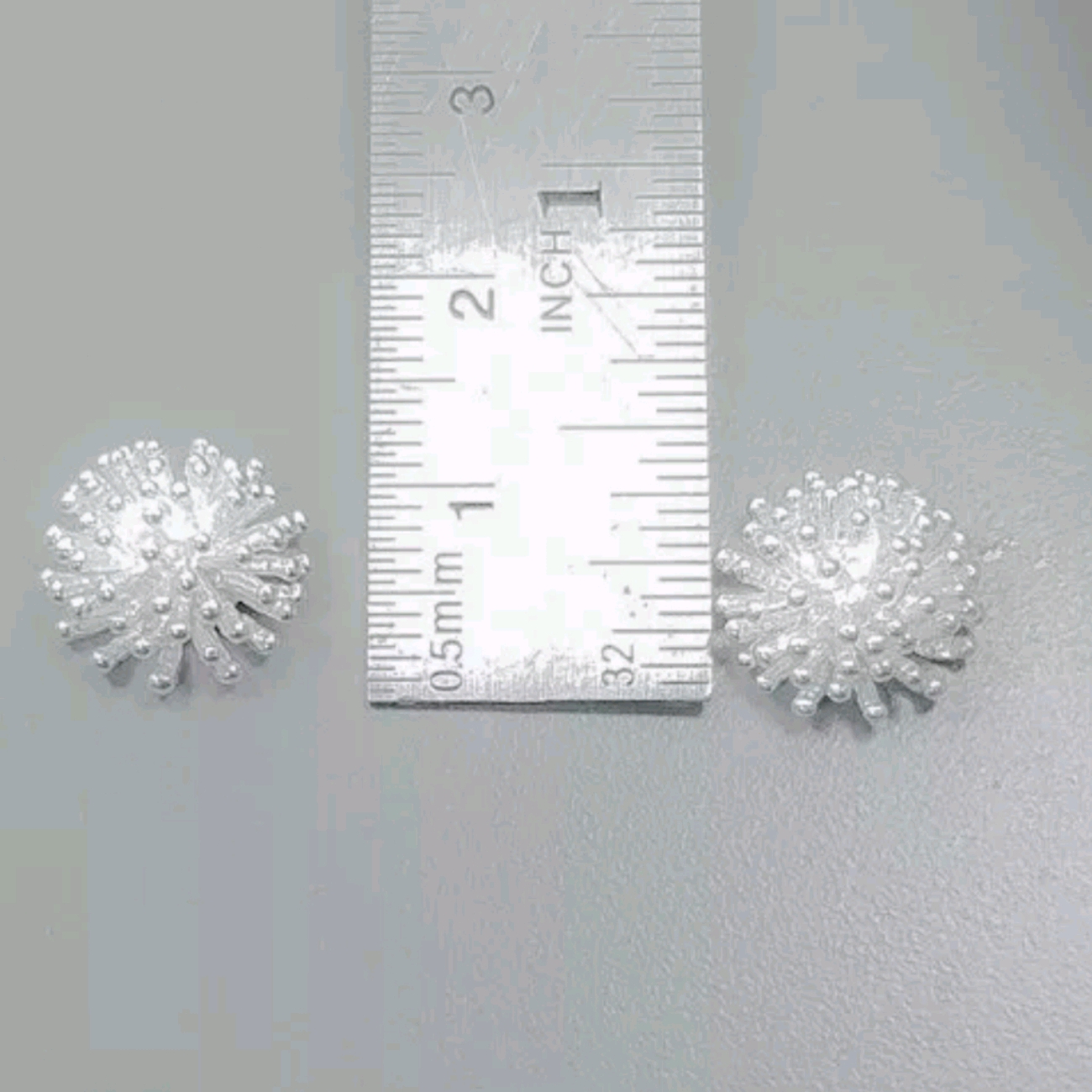 Hand Forged 925 Sterling Spiked Ball Stud Earrings